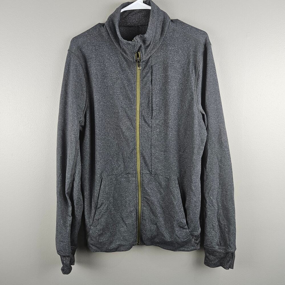 Lululemon Mens Race Run Track Jacket  Dark Gray Gym Finger‎ Size Medium